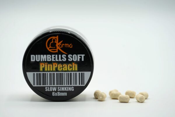 Slow Sinking Soft Dumbells Pin Peach 6x8 mm