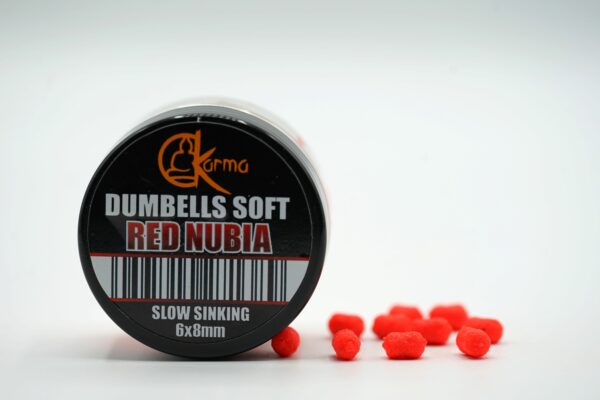 Slow Sinking Soft Dumbells Red Nubia 6x8 mm