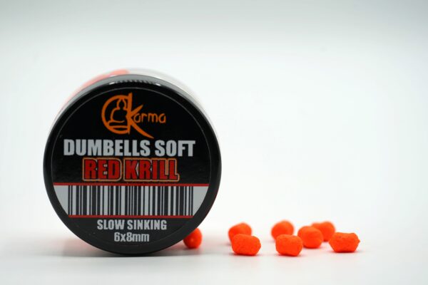 Slow Sinking Dumbells Soft Red Krill 6x8 mm